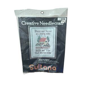 Sultana Bless Our Home Sampler 15”x18” Cross Stitch Kit Creative NeedlecraftZ